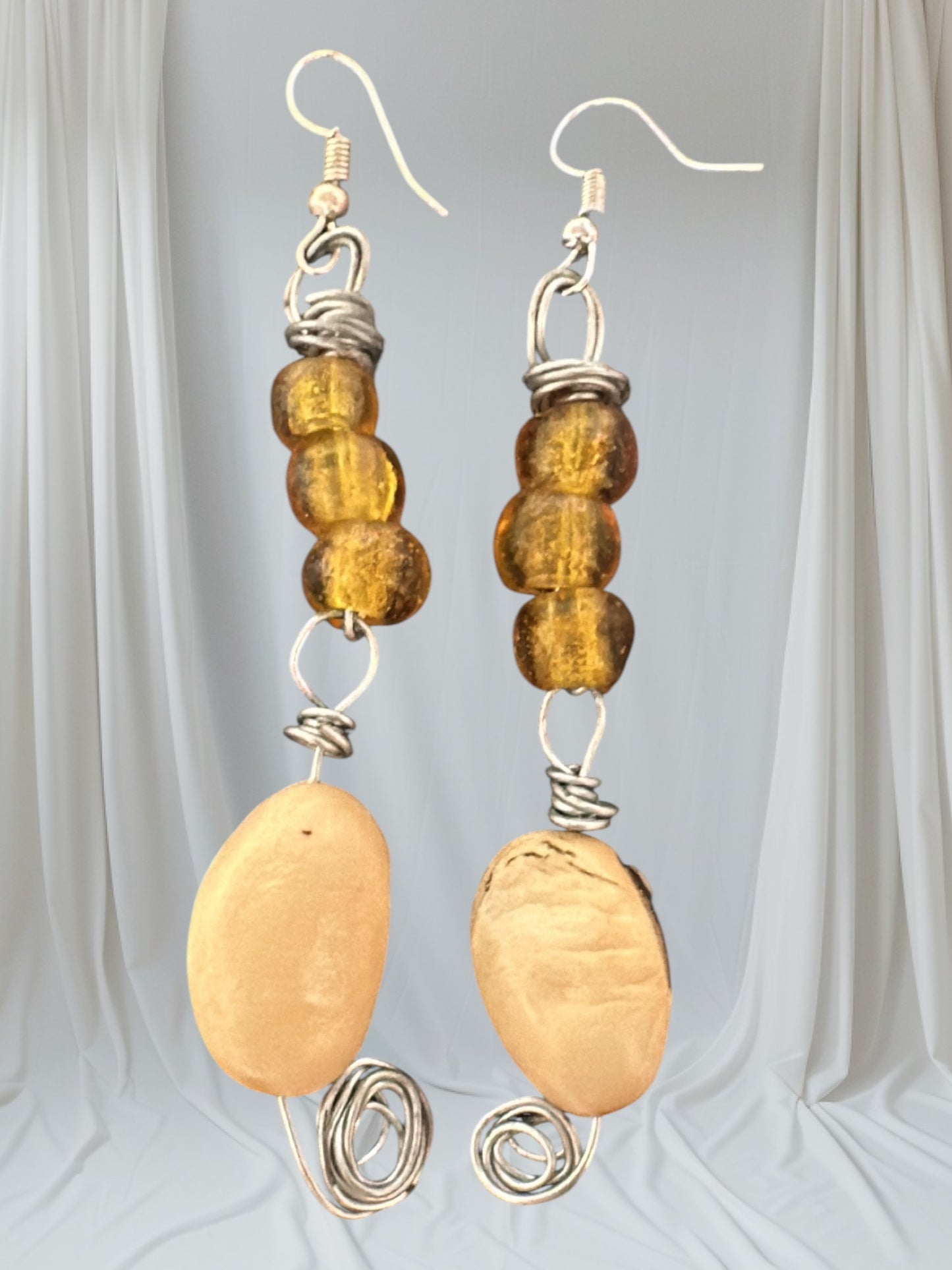 Seed Pod Gold Earrings