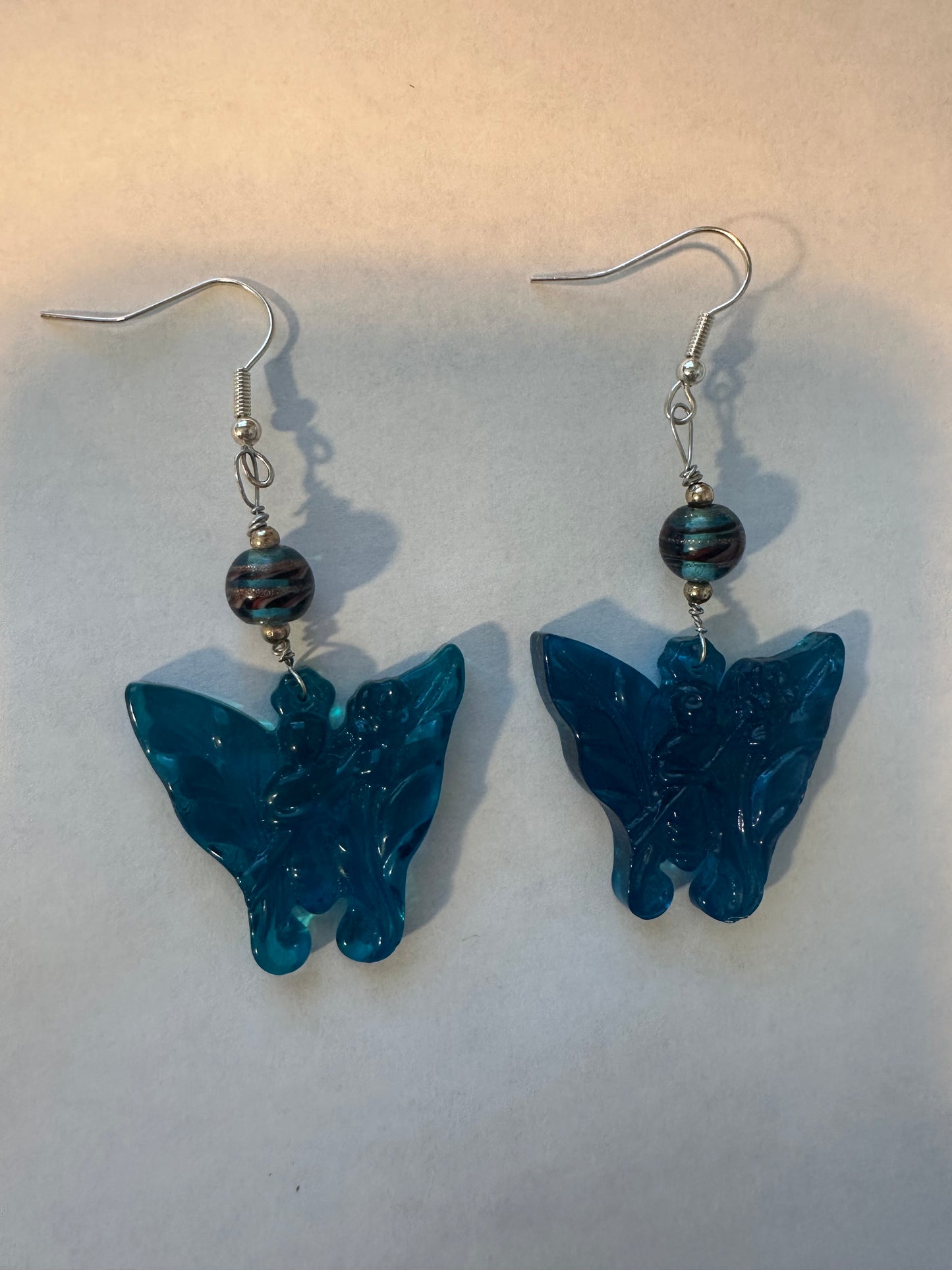 Blue Butterfly/Fairy Earrings