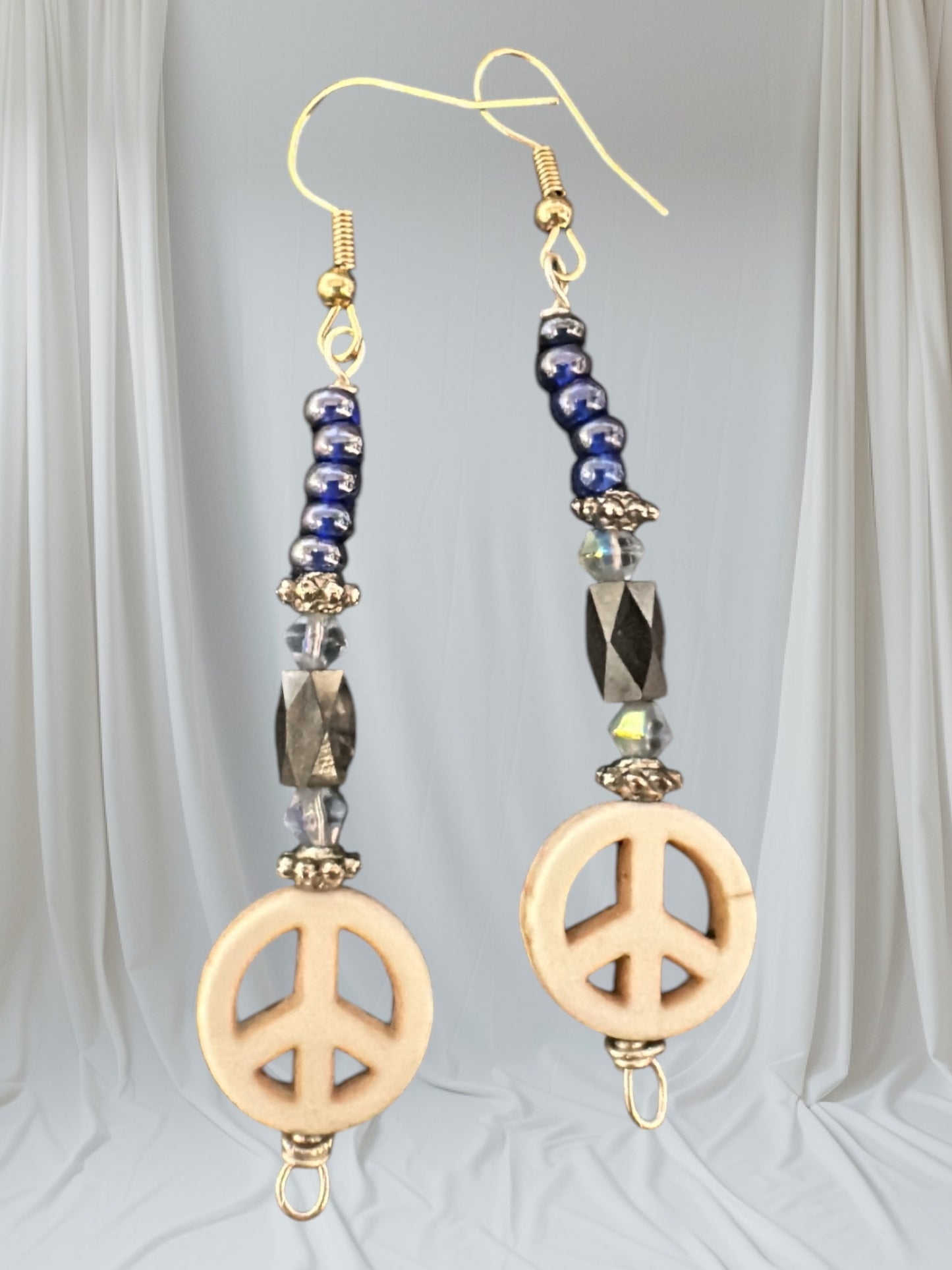 Peace & Hematite Earrings