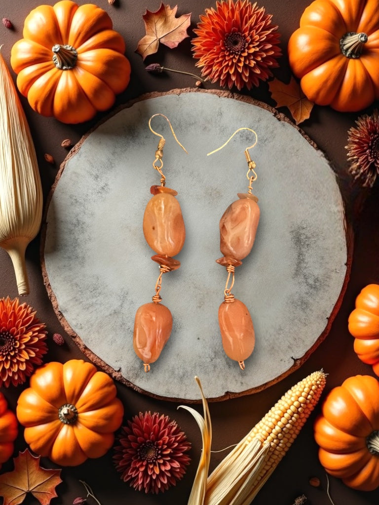 Fall Amber Earrings 🧡