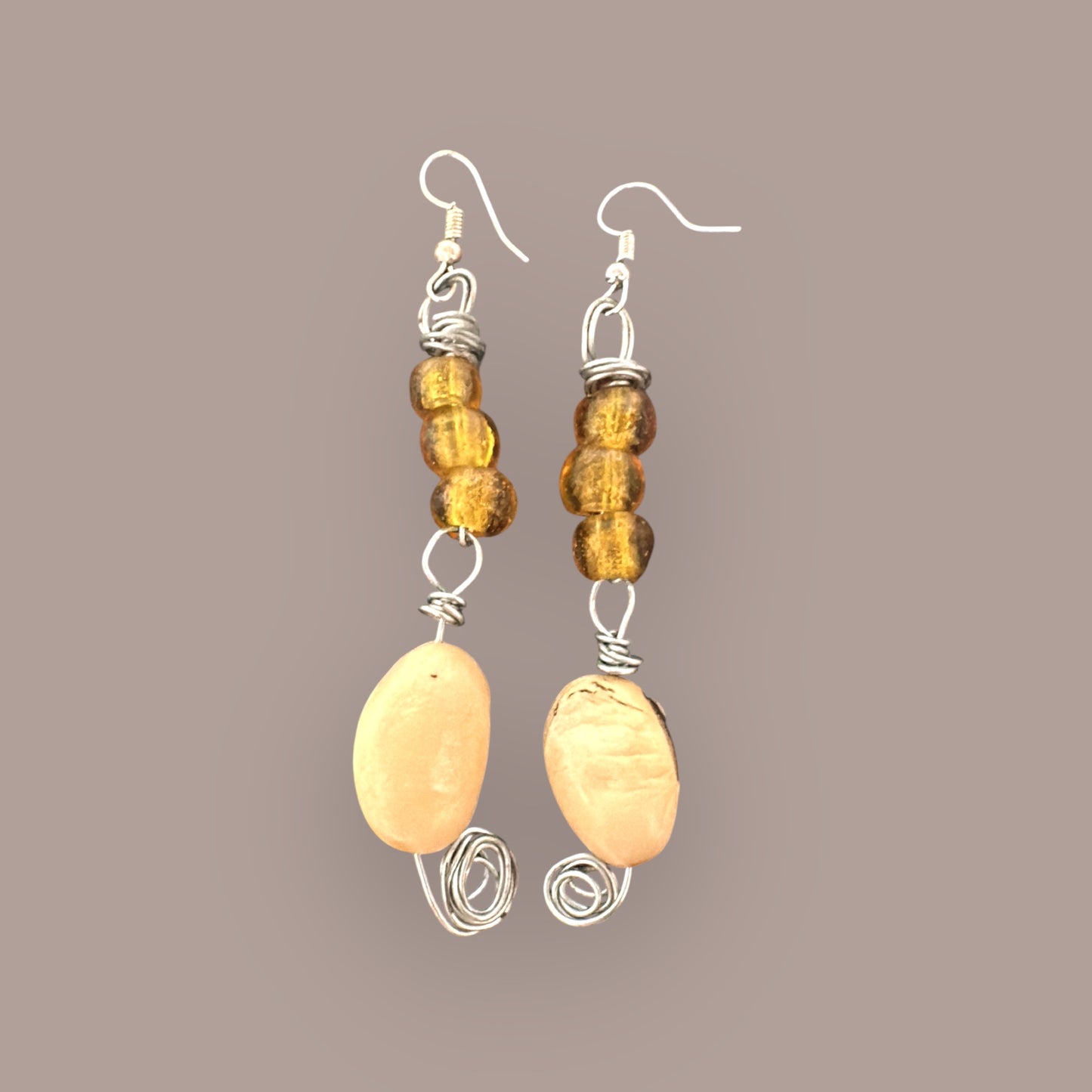 Seed Pod Gold Earrings