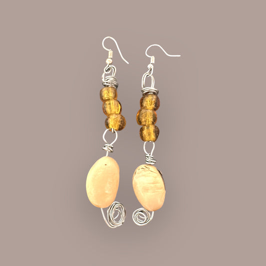 Seed Pod Gold Earrings