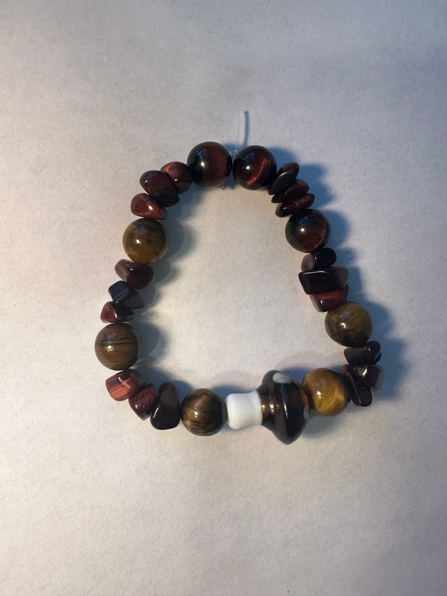Brown Mushroom & Stone Bracelet