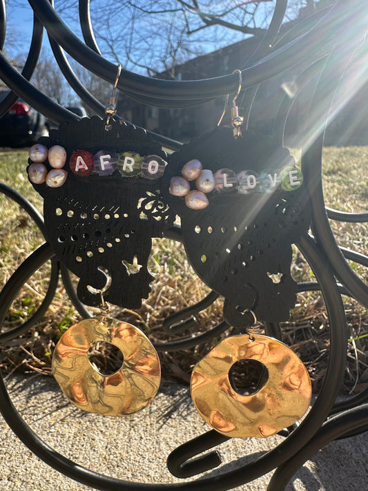 Afro Love Earrings