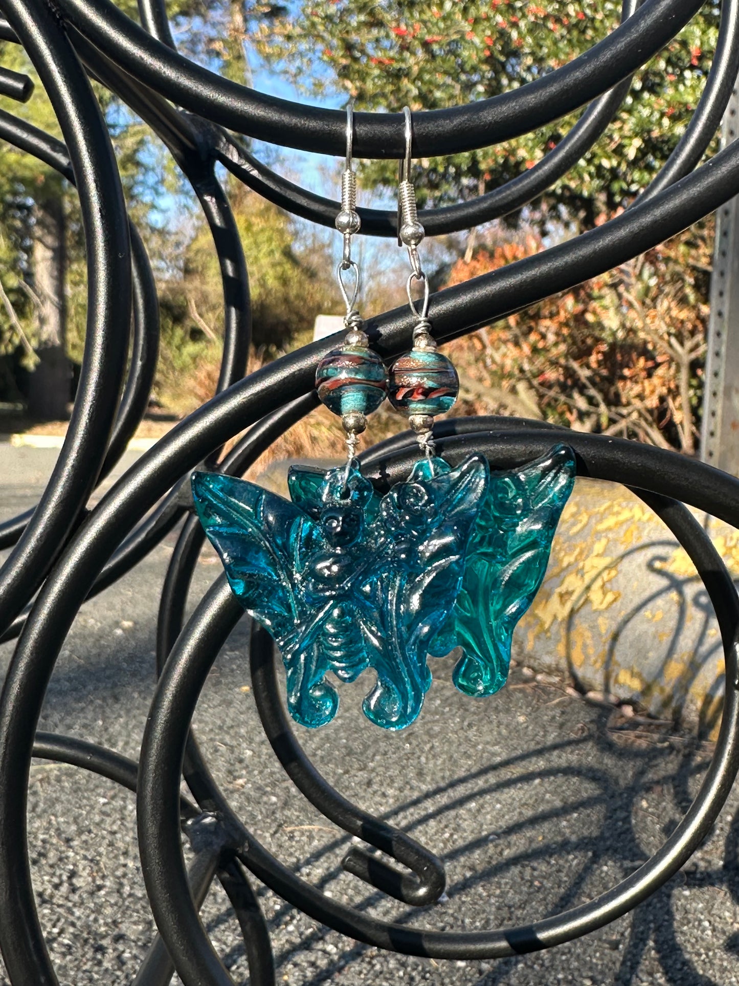 Blue Butterfly/Fairy Earrings