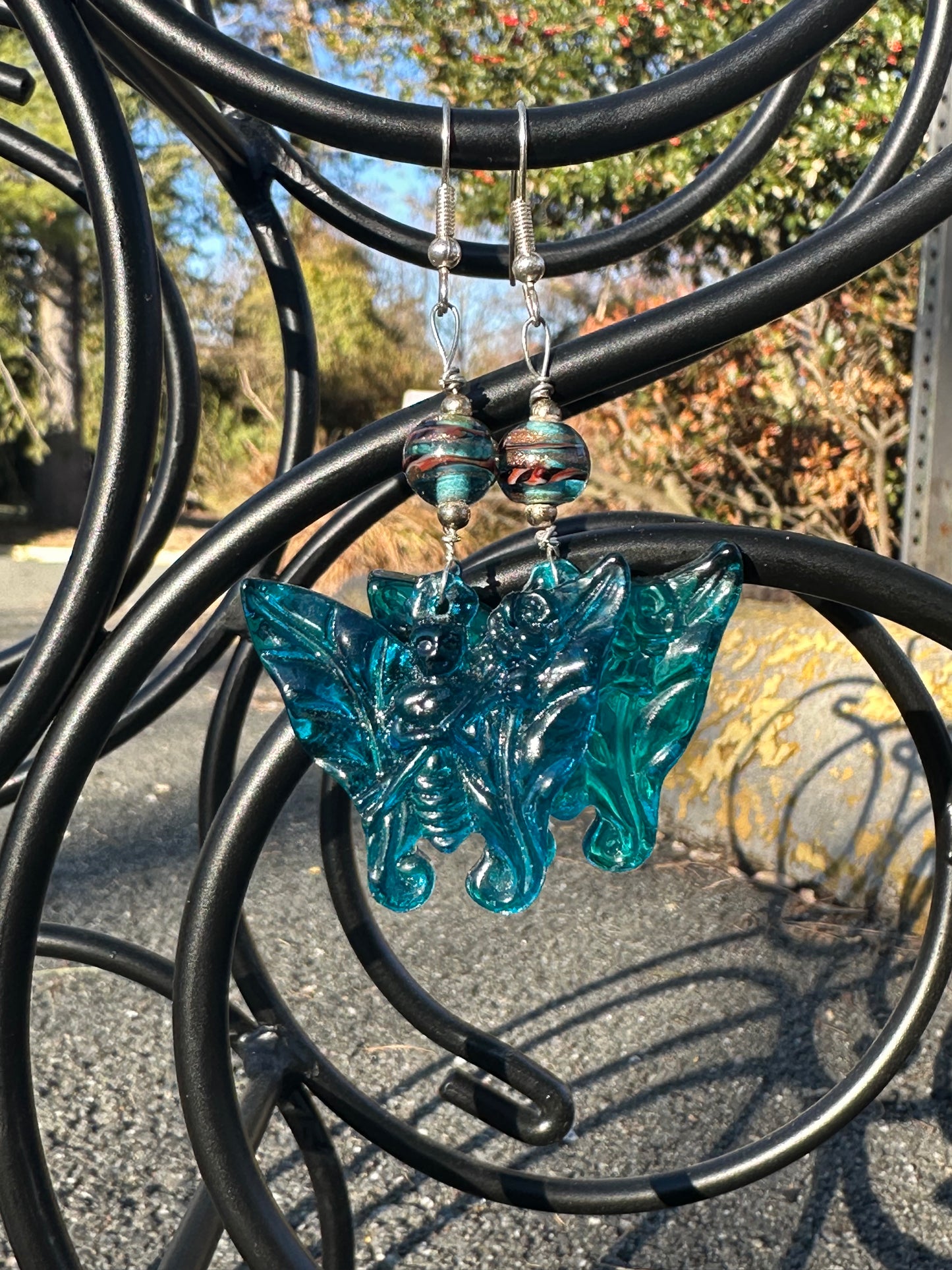 Blue Butterfly/Fairy Earrings