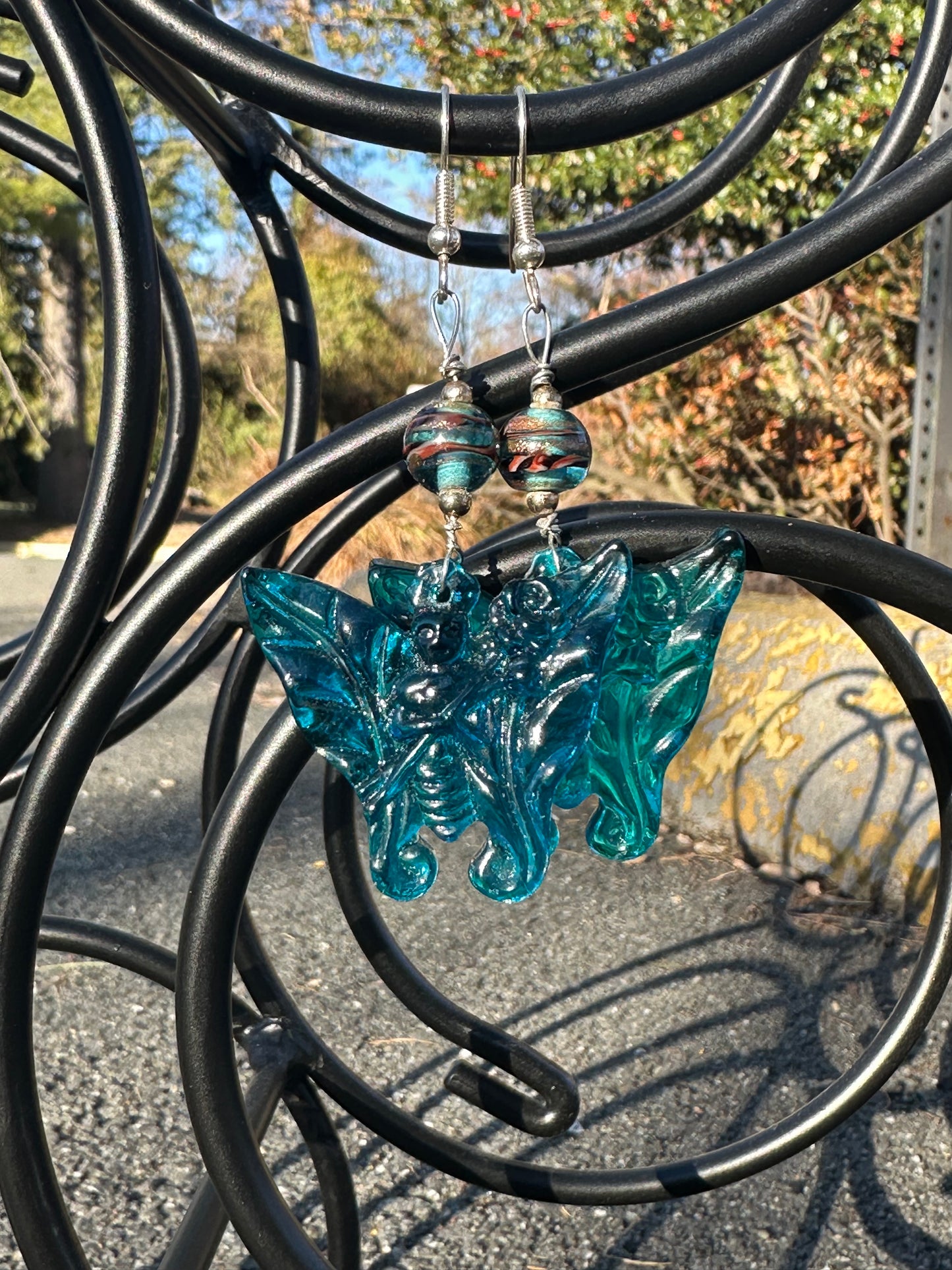 Blue Butterfly/Fairy Earrings