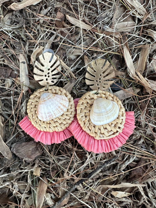 Pink Shell Earrings