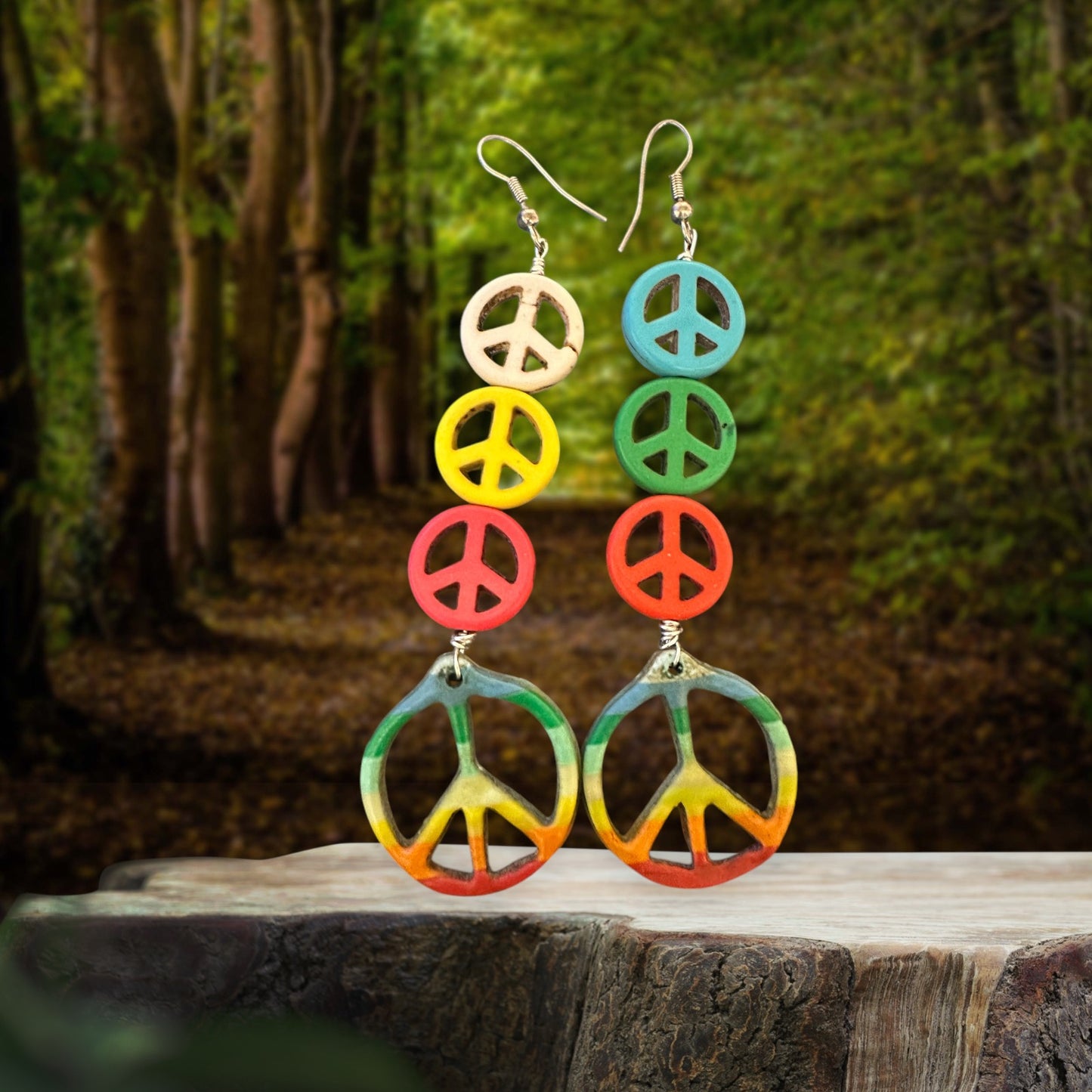 Peace, Love and Rainbows Earrings