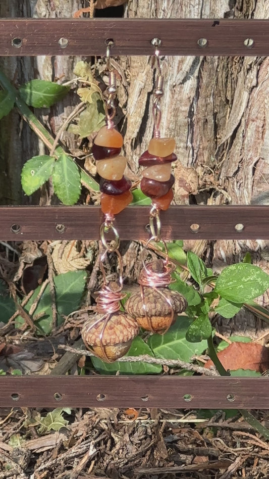 Acorn & Tigers Eye Earrings