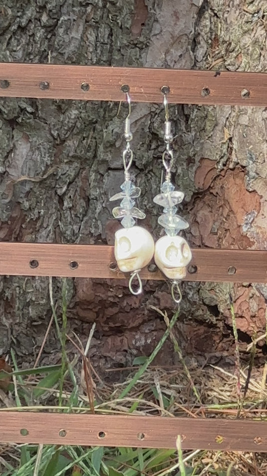 Crystal Skull Earrings