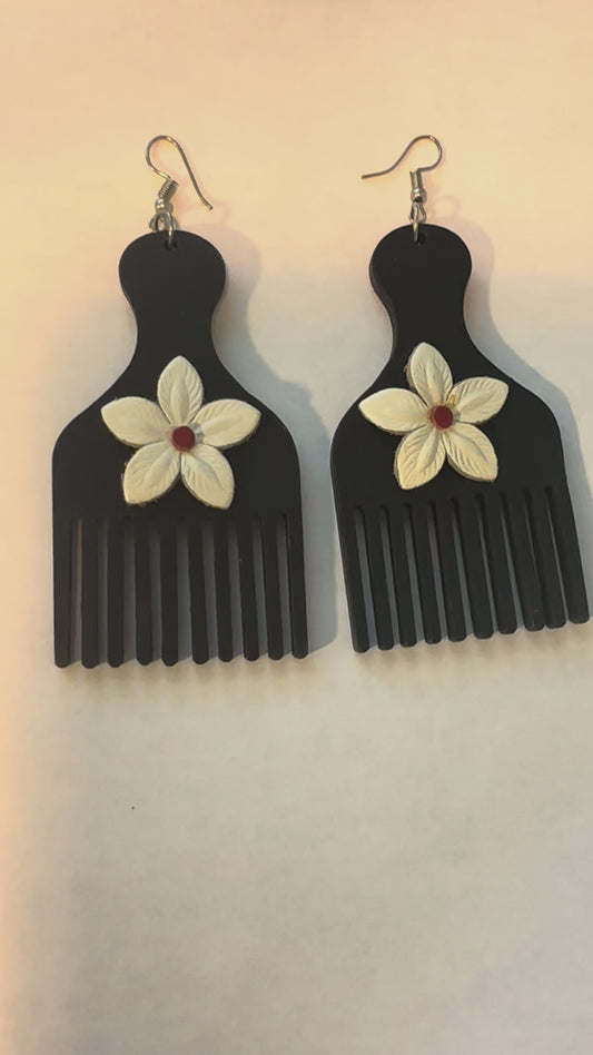 Hair Pick Earrings